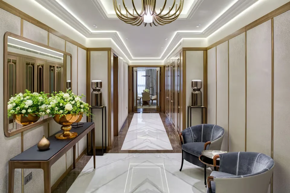 Buxmead residential development interior with refined art and decor curation