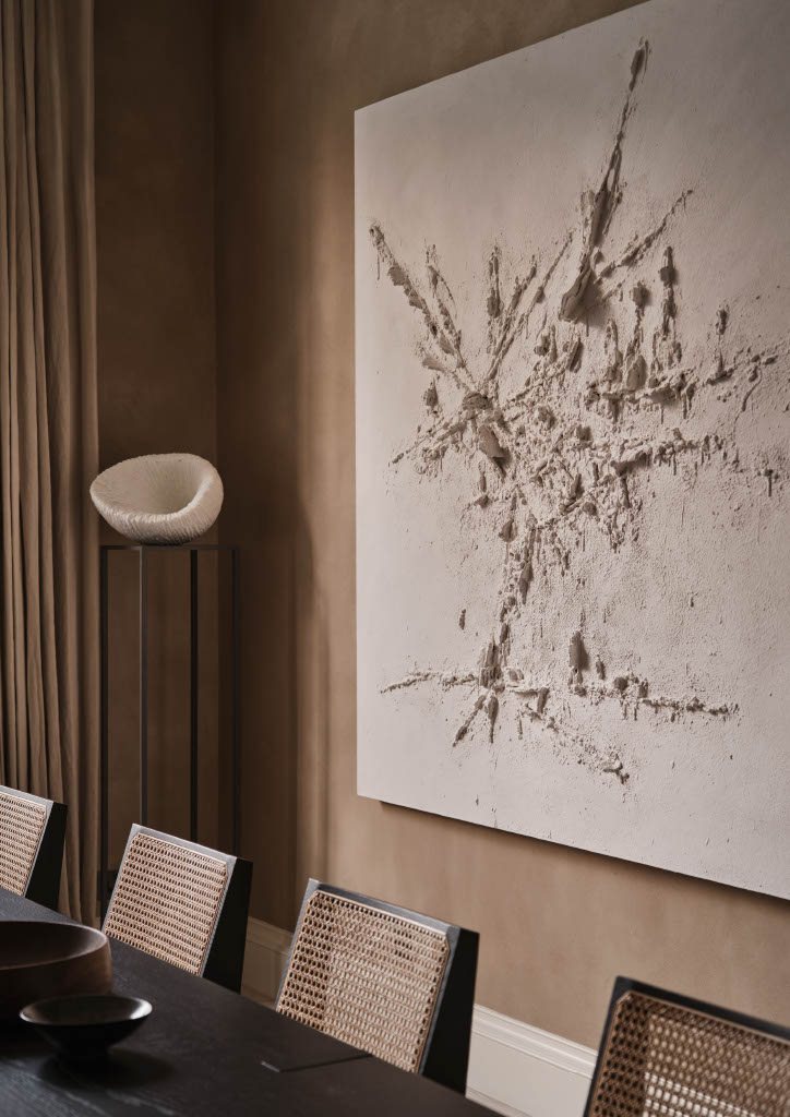 Belgravia townhouse dining room artwork detail